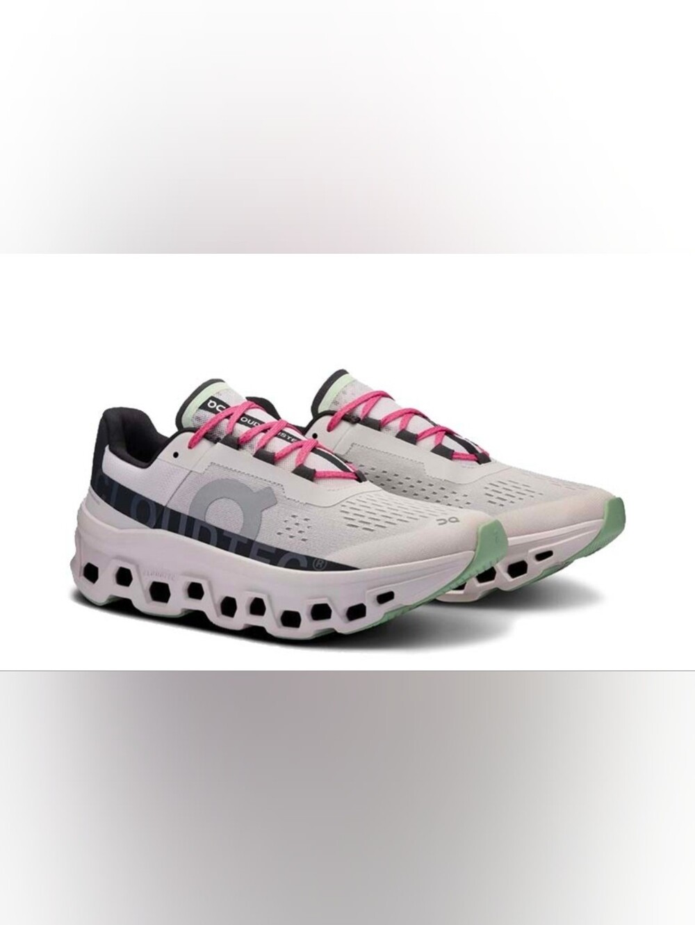 On Running Cloudmonster Women's Frost Black Size 6